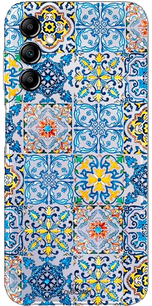 Cover Maiolica Blu su Samsung Galaxy