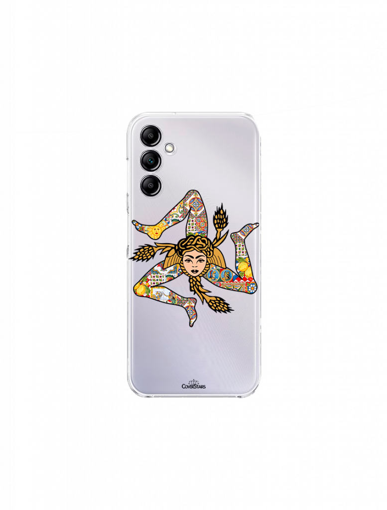 Cover Clear Design Samsung con Trinacria siciliana trasparente - CoverStars