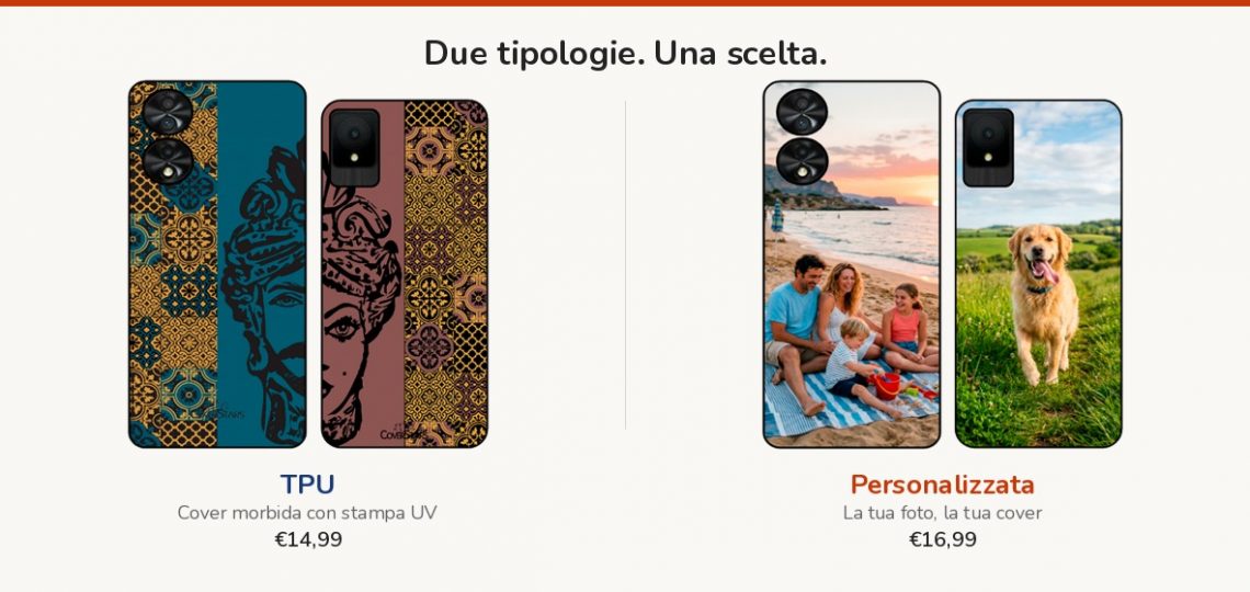 Cover Motorola TPU e Personalizzata a confronto - CoverStars