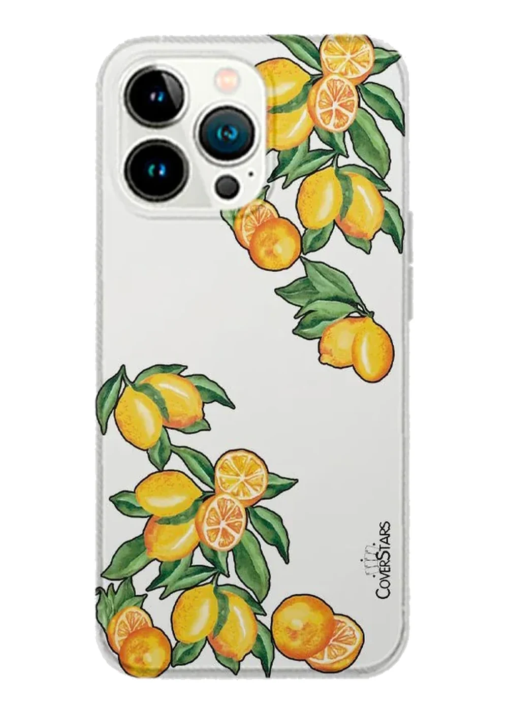 Cover Clear Design trasparente per iPhone 16 Pro Max con limoni di Sicilia
