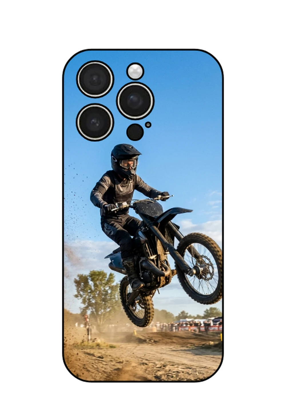 Cover personalizzata per iPhone 16 Pro con foto di motocross