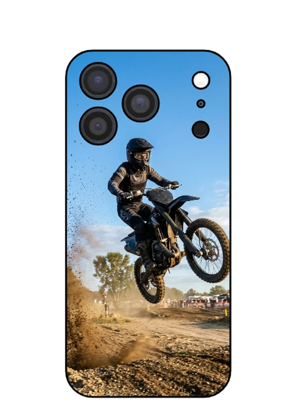 Cover personalizzata iPhone 17 Pro con foto di motocross