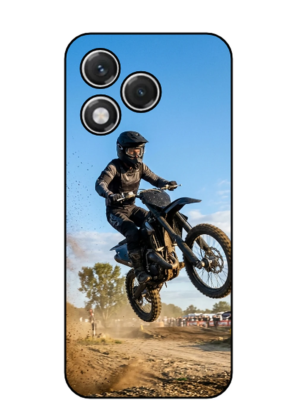 Cover Honor 400 Lite personalizzata con foto di motocross
