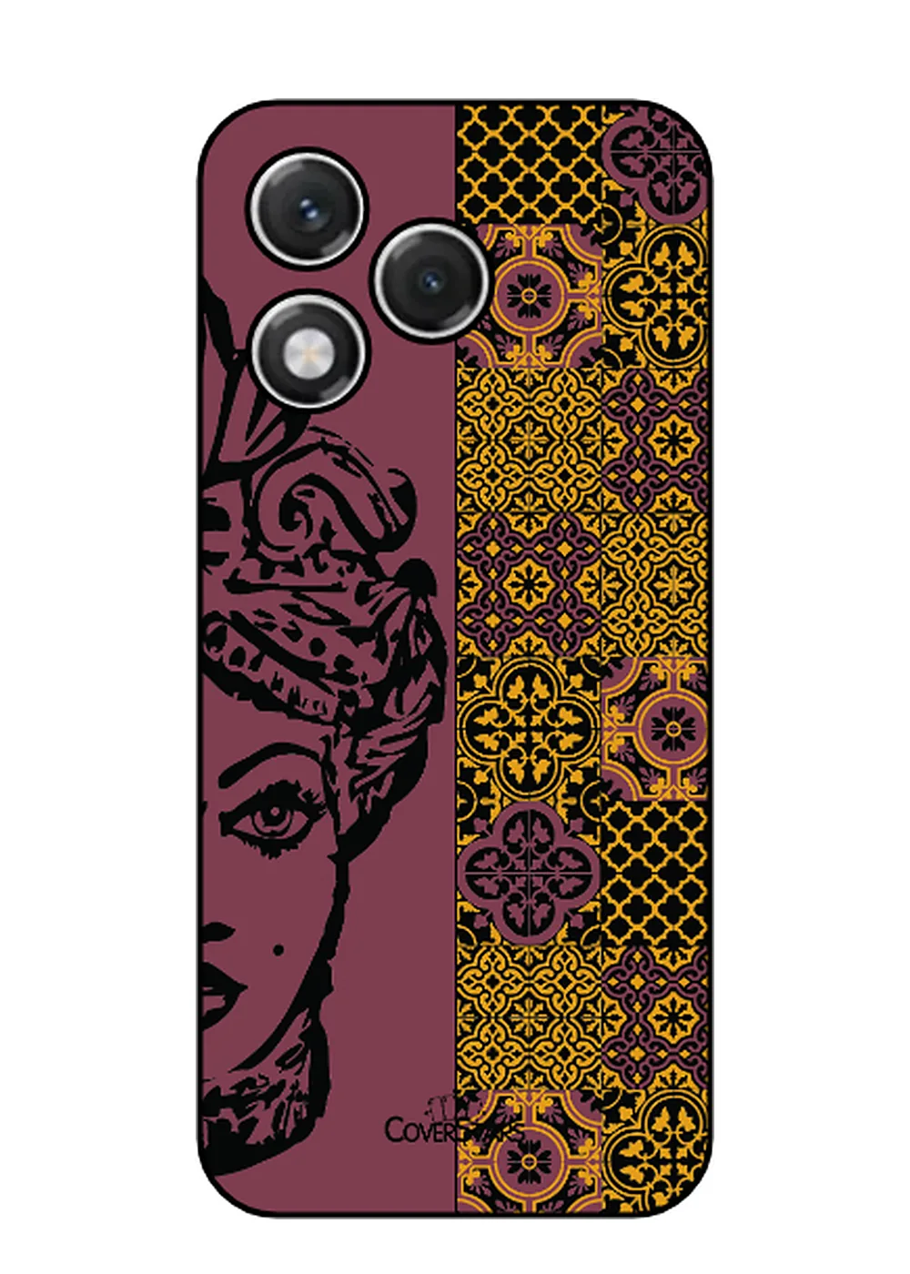 Cover Honor 400 Lite TPU con Testa di Moro e maioliche siciliane